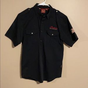 Indian motorcycle button up shop shirt